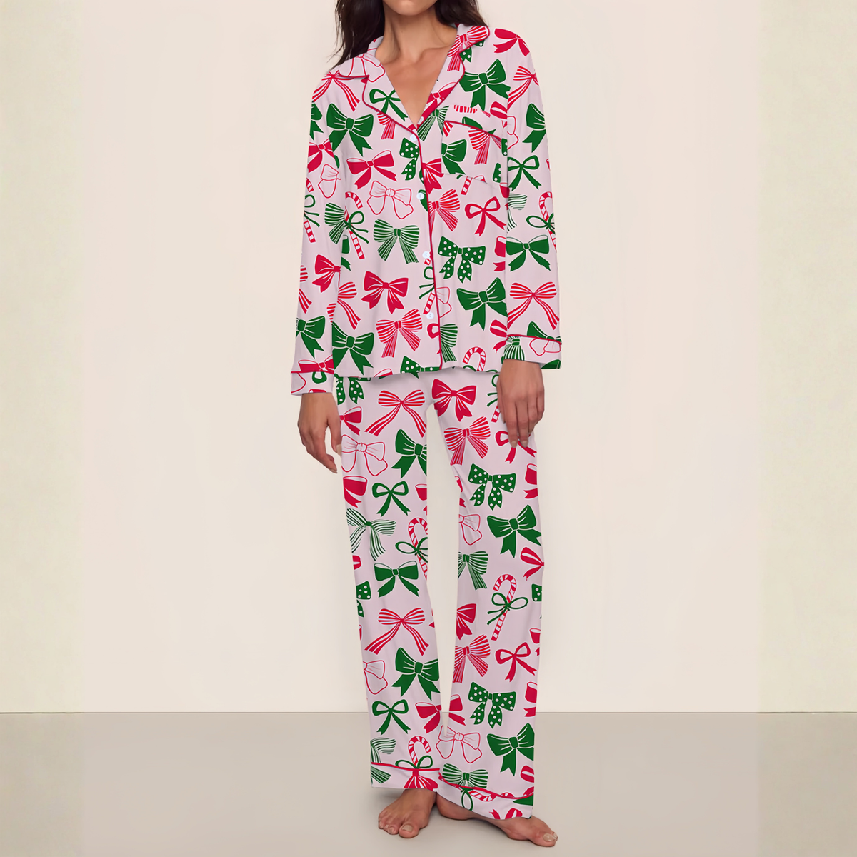 Christmas Bows Women's Pajama Set VIP