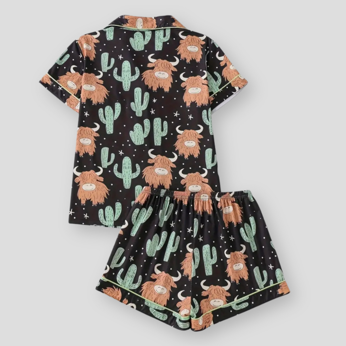 ComfyGirl Highland Cow Cactus Women's Pajama Set
