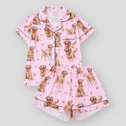 Golden Retriever Girlie Women's Pajama Set
