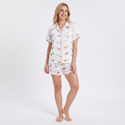 Sweater Weather Dachshunds Women's Pajama Set