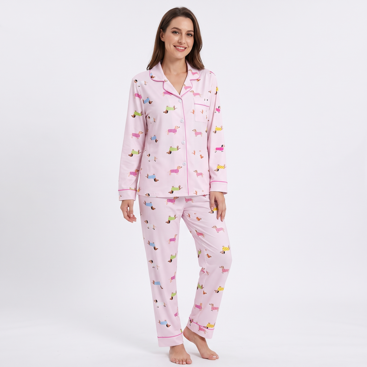 Sweater Weather Dachshunds Women's Pajama Set