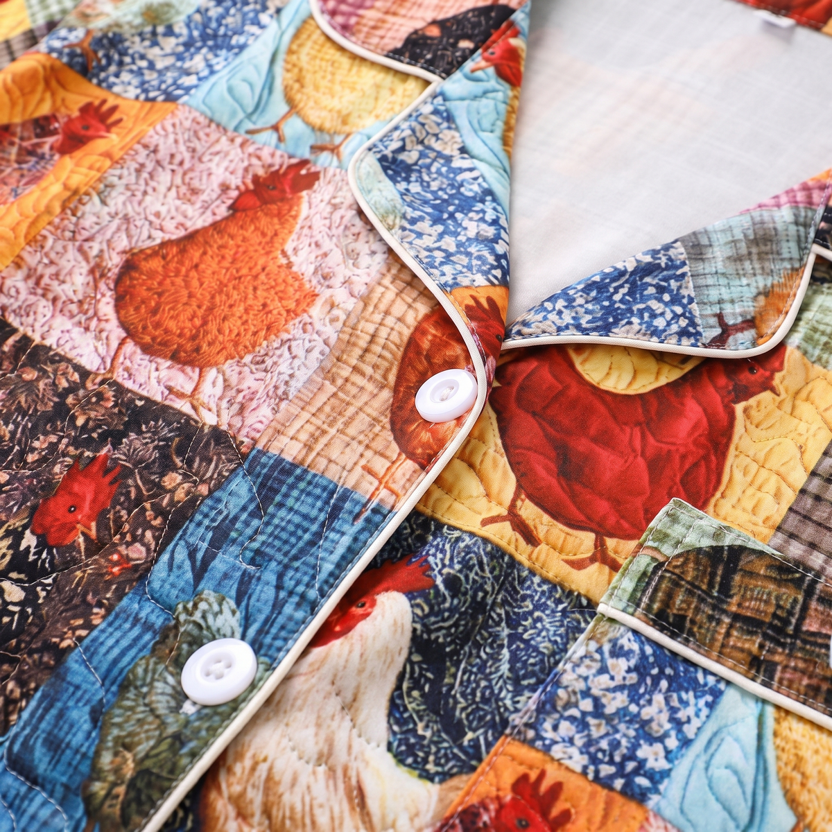 Patchwork Hens Women's Pajama Set