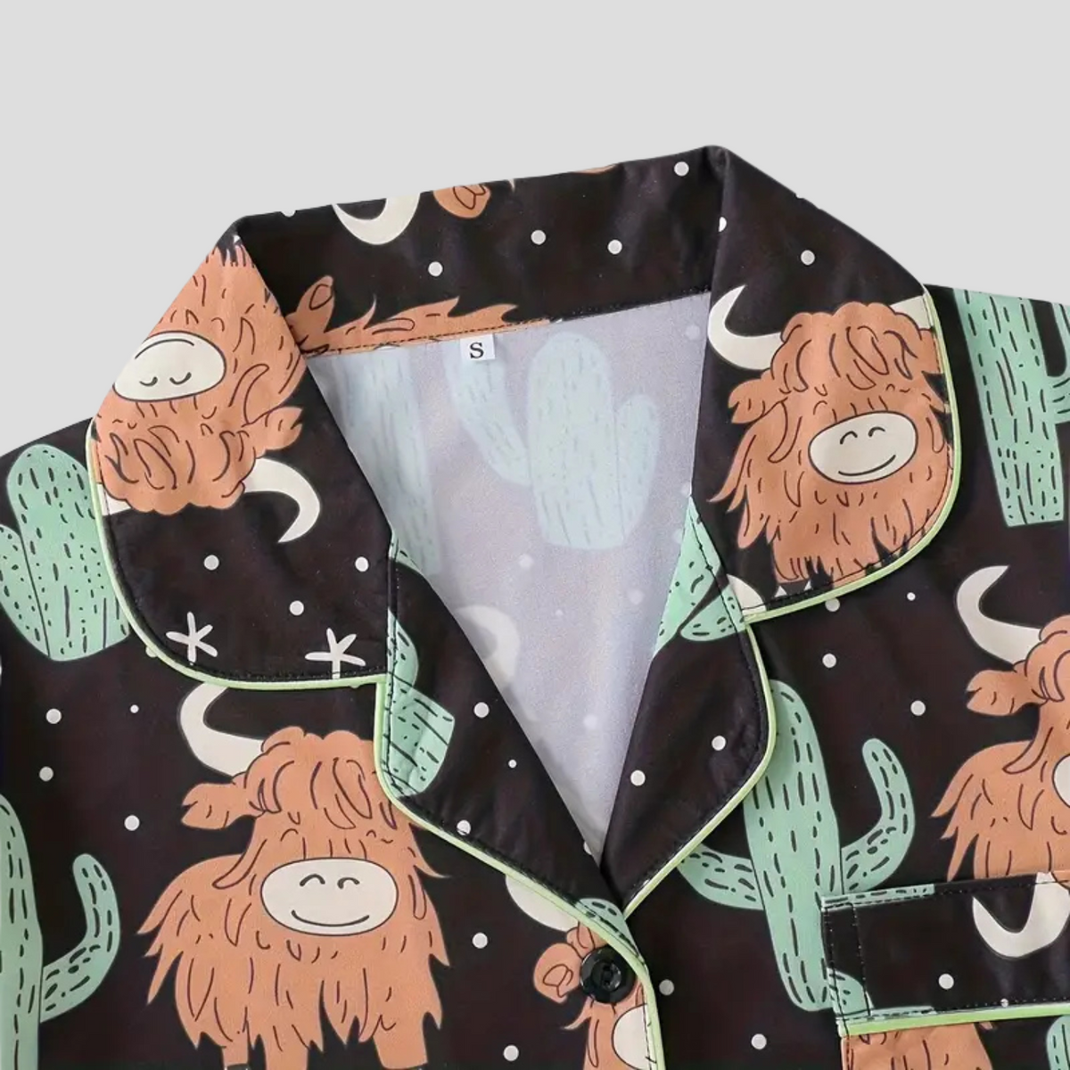 ComfyGirl Highland Cow Cactus Women's Pajama Set