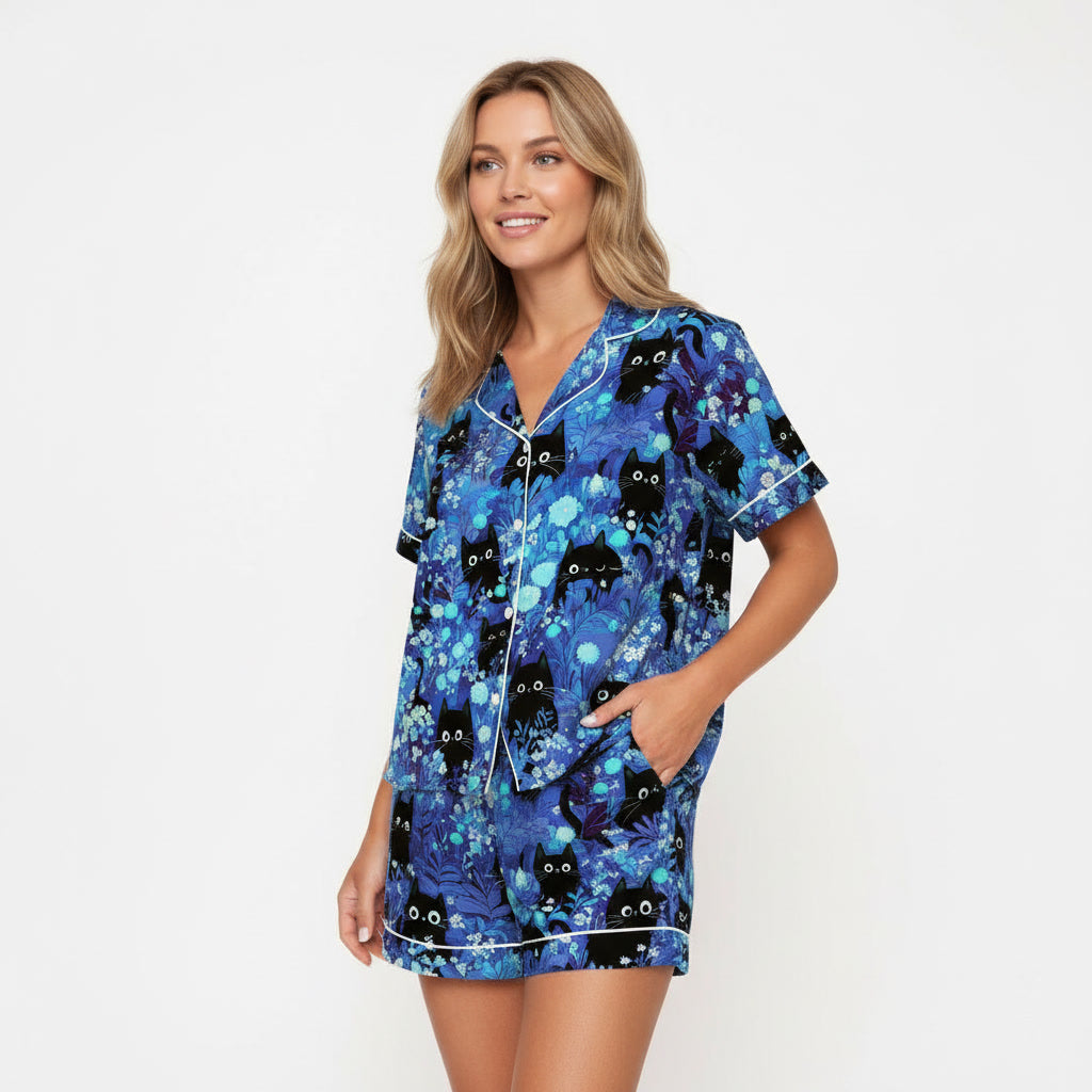 Black Cats Women's Pajama Set VIP