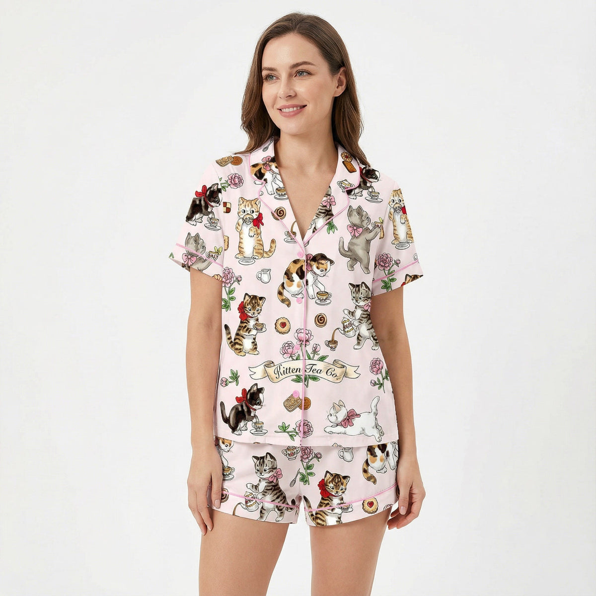 Kitten Tea Party Women's Pajama Set VIP