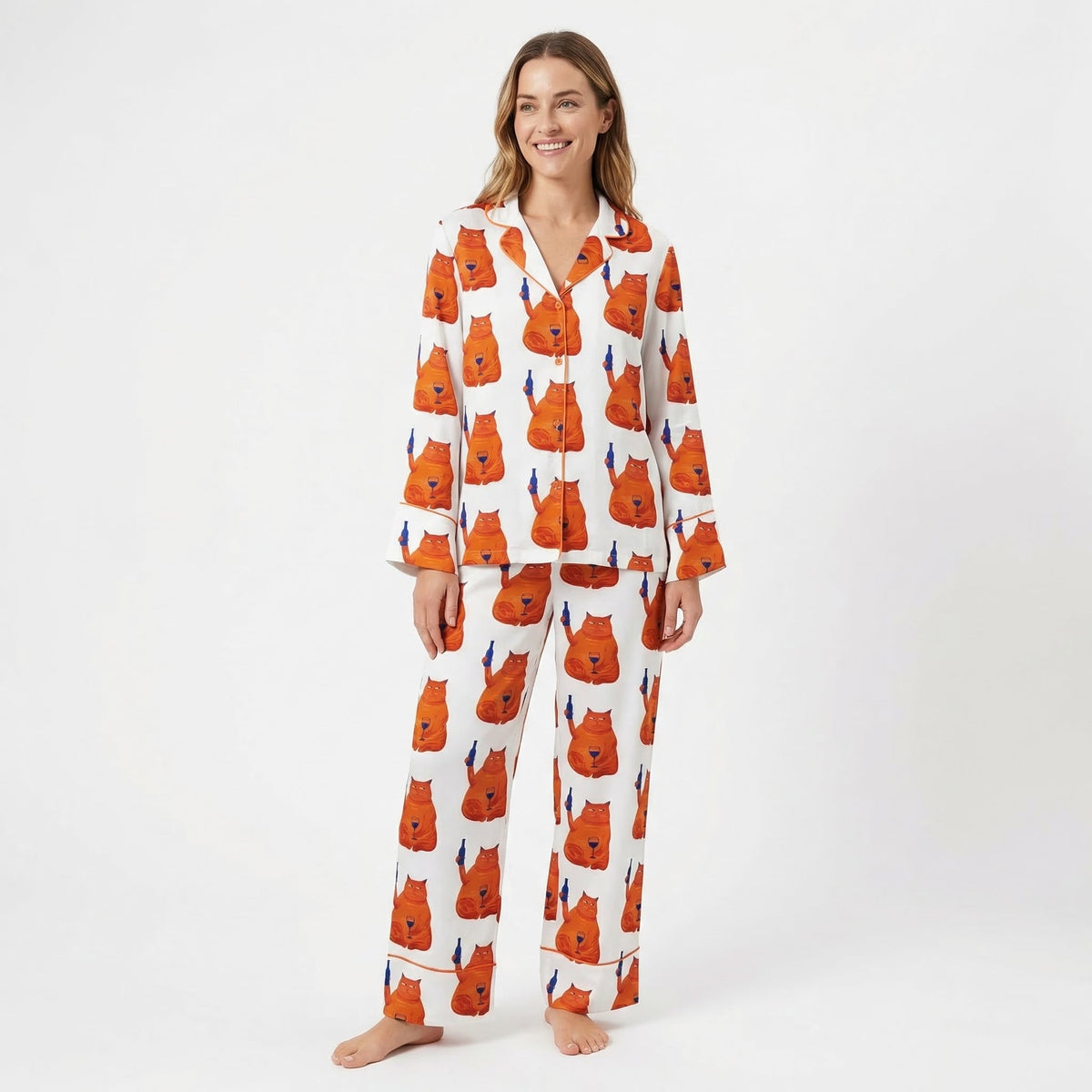 Wine Cats Women's Pajama Set VIP