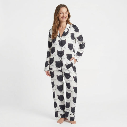 Smoking Cat Women's Pajama Set VIP