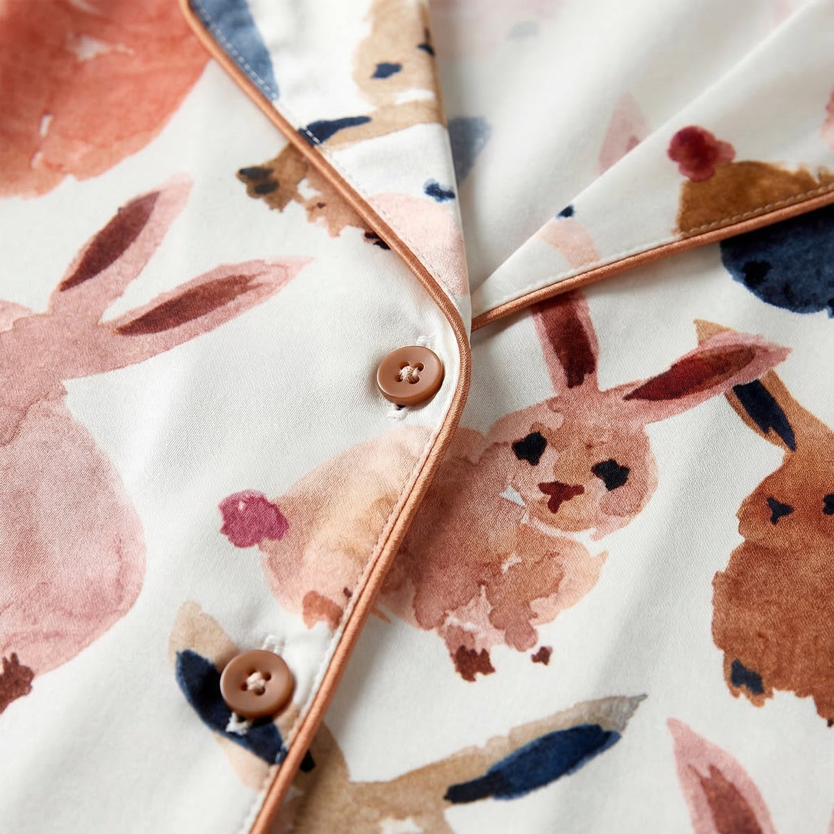 All-Over Watercolor Easter Bunnies Women's Pajama Set VIP