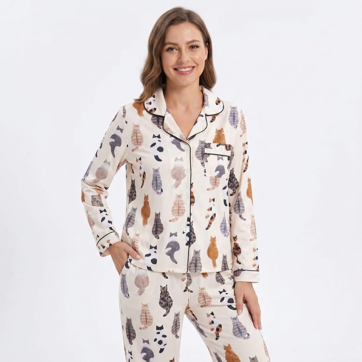 All-Over Kitty Cat Pajamas VIP
