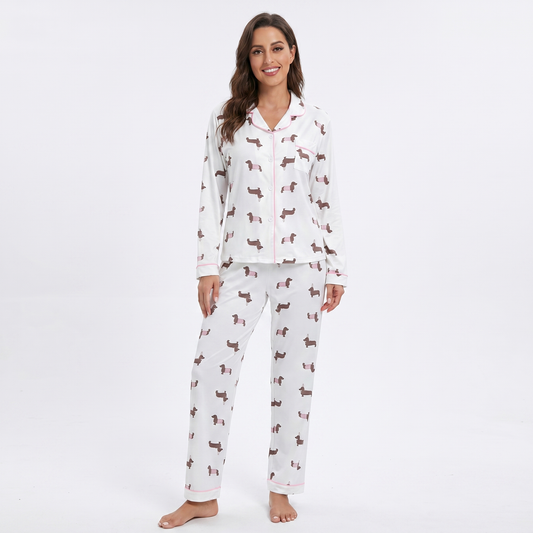 Mini Pink Dachshund Pajamas VIP