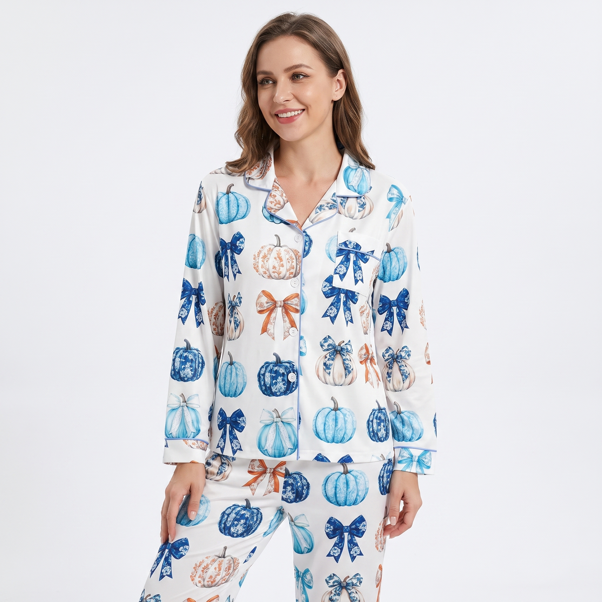 Coquette Pumpkin Halloween Pajamas
