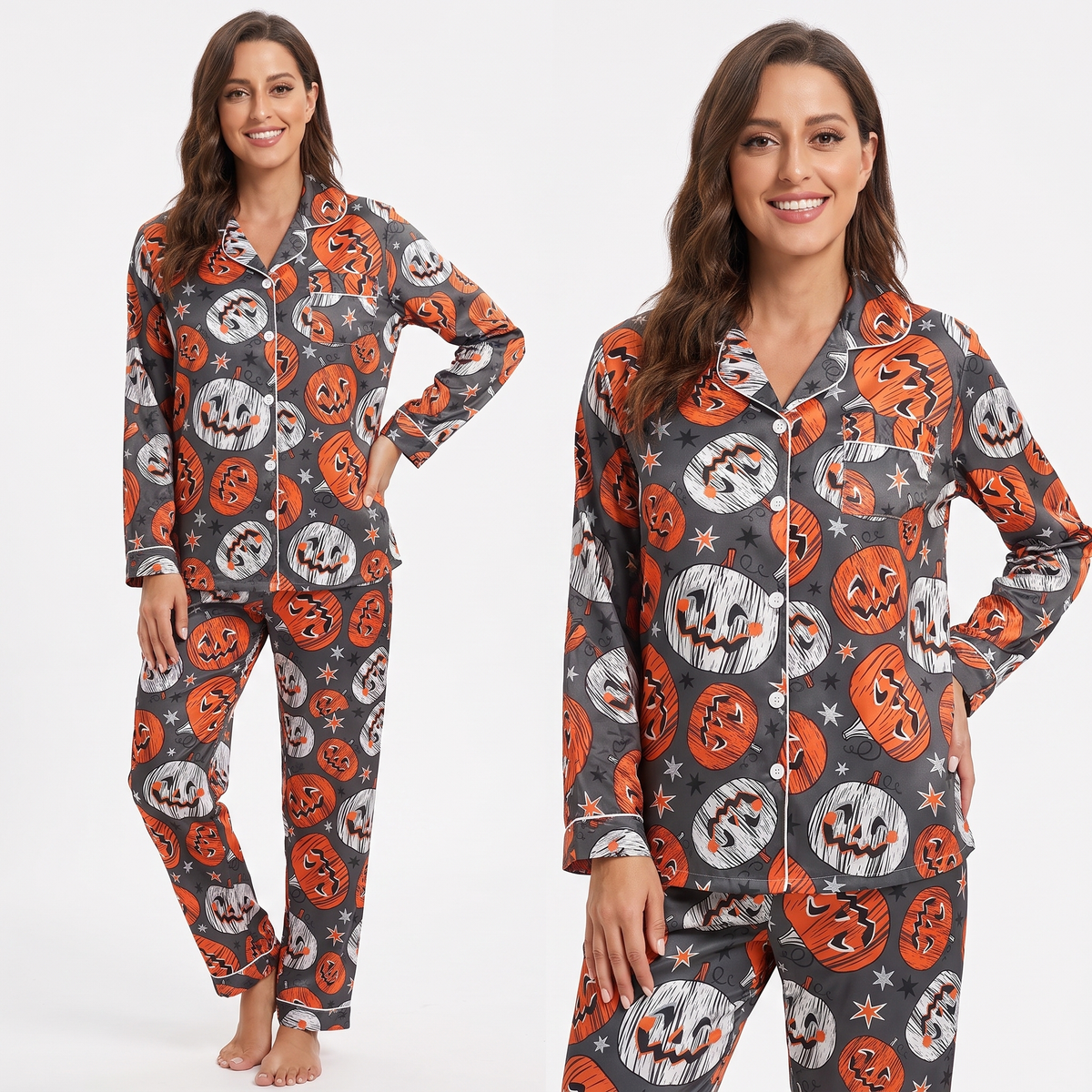 Retro Pumpkin Patch Halloween Pajamas