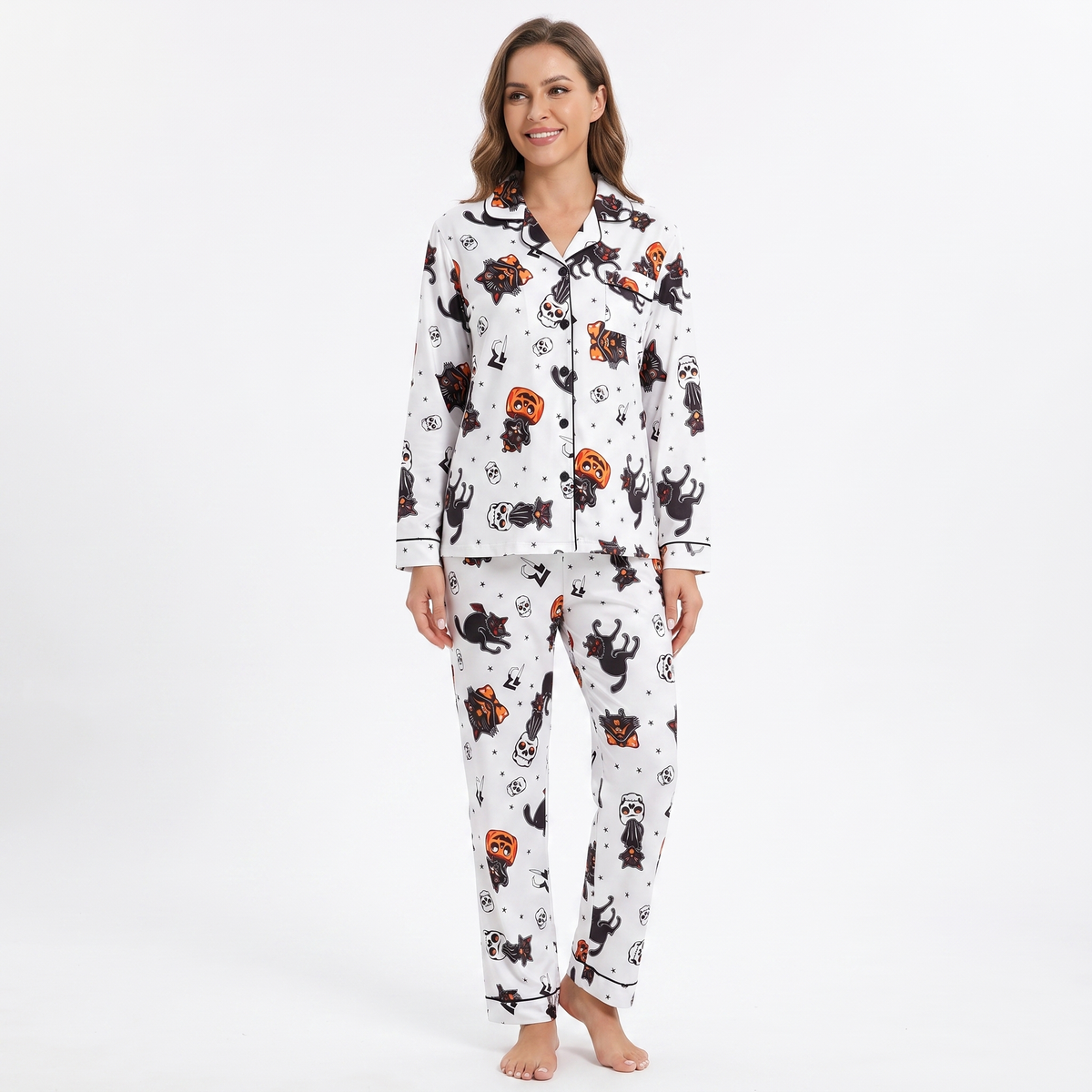 Spooky Kitty Halloween Pajamas