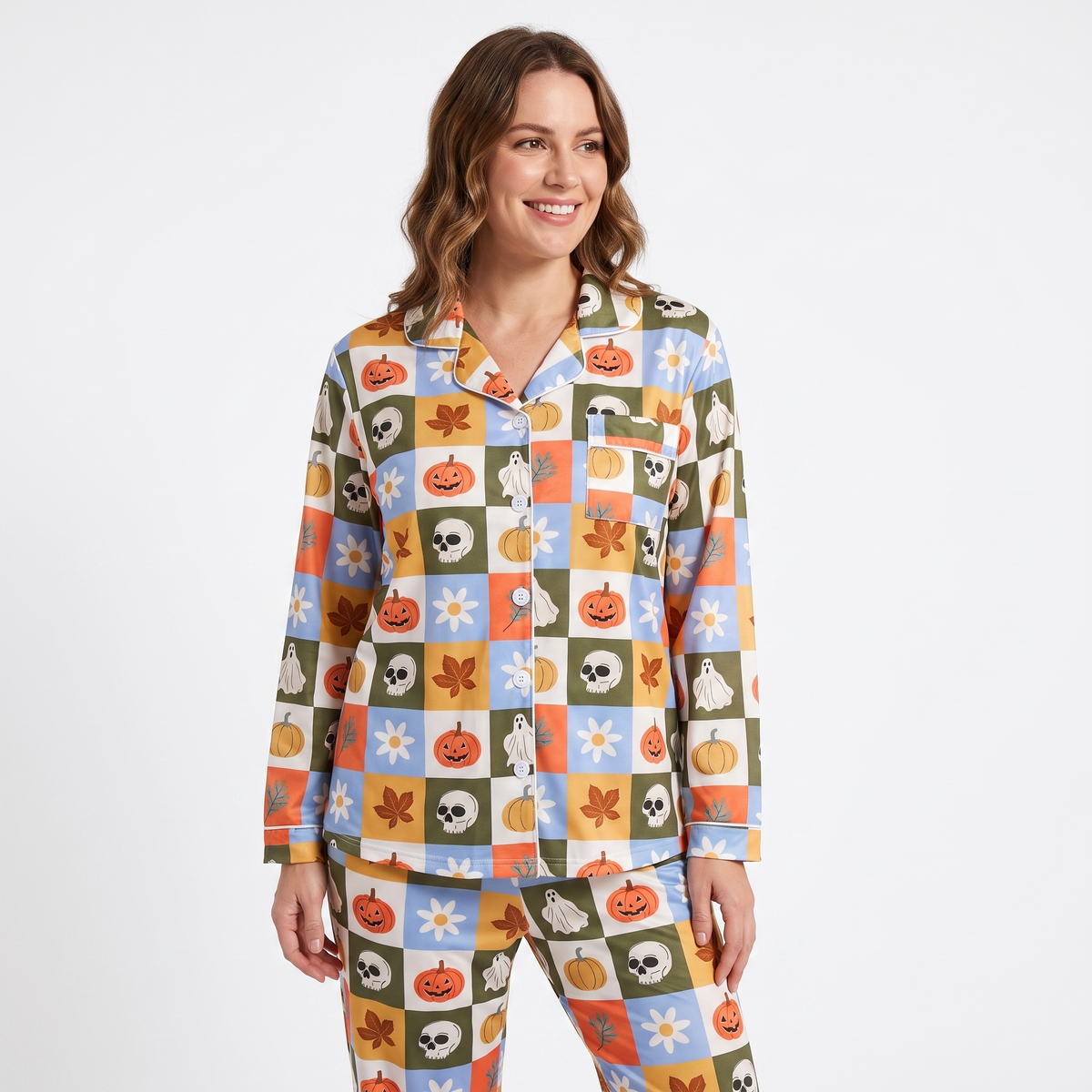 Autumn Grid & Skulls Pajamas VIP