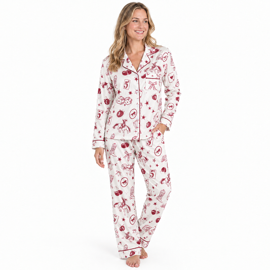 Lucky Rodeo Western Cowgirl Women’s Pajamas