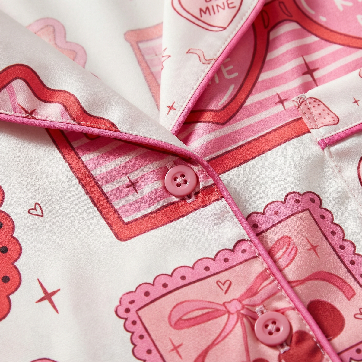 Valentine's Day Be Mine, Kiss Me Women's Pajama Set VIP