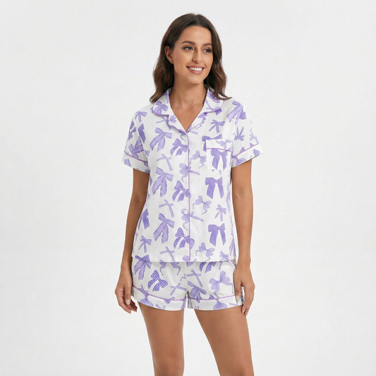 Valentine's Day Extravagant Bows Women's Pajama Set