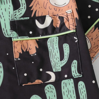 ComfyGirl Highland Cow Cactus Women's Pajama Set