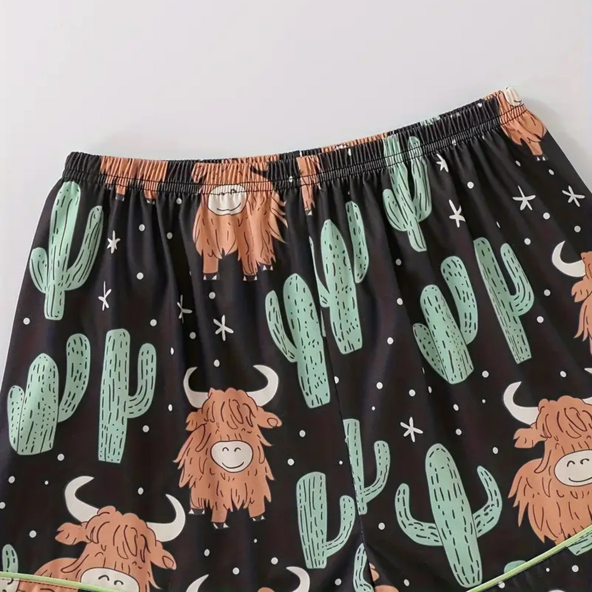 ComfyGirl Highland Cow Cactus Women's Pajama Set