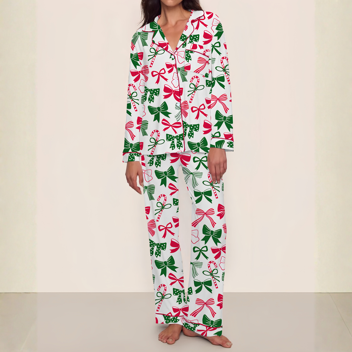 Christmas Bows Women's Pajama Set VIP