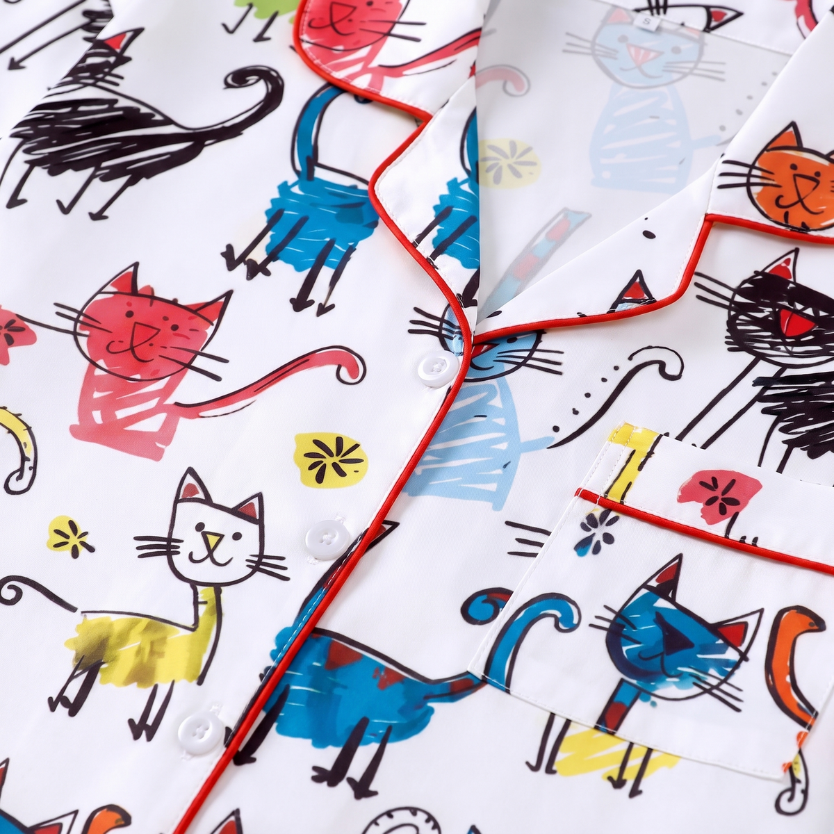 Crayon Cats Women's Pajama Set