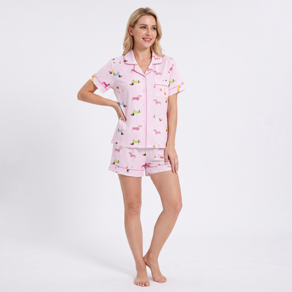 Sweater Weather Dachshunds Women's Pajama Set
