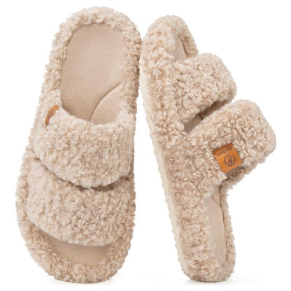 ComfyGirl Women's Fuzzy Memory Foam Slides