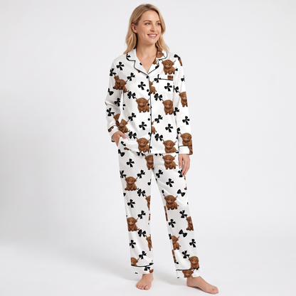 Highland Cows & Bows Women's Pajama Set