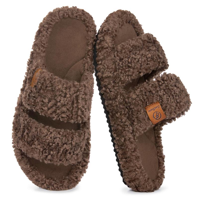 ComfyGirl Women's Fuzzy Memory Foam Slides