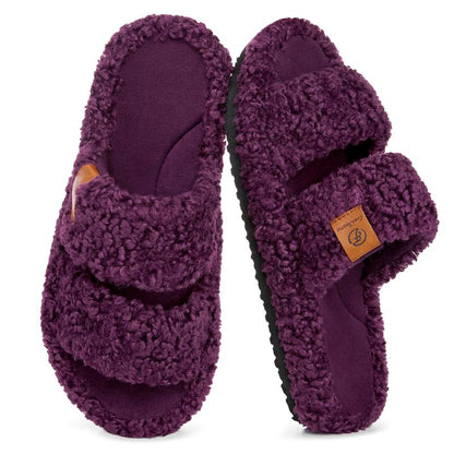 ComfyGirl Women's Fuzzy Memory Foam Slides