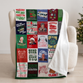 Jolliest Bunch Christmas Plush Throw Blanket