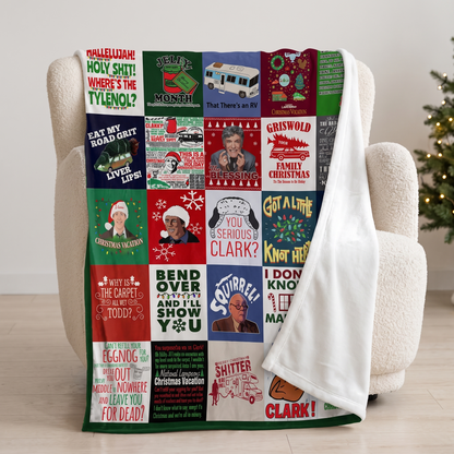 Jolliest Bunch Christmas Plush Throw Blanket