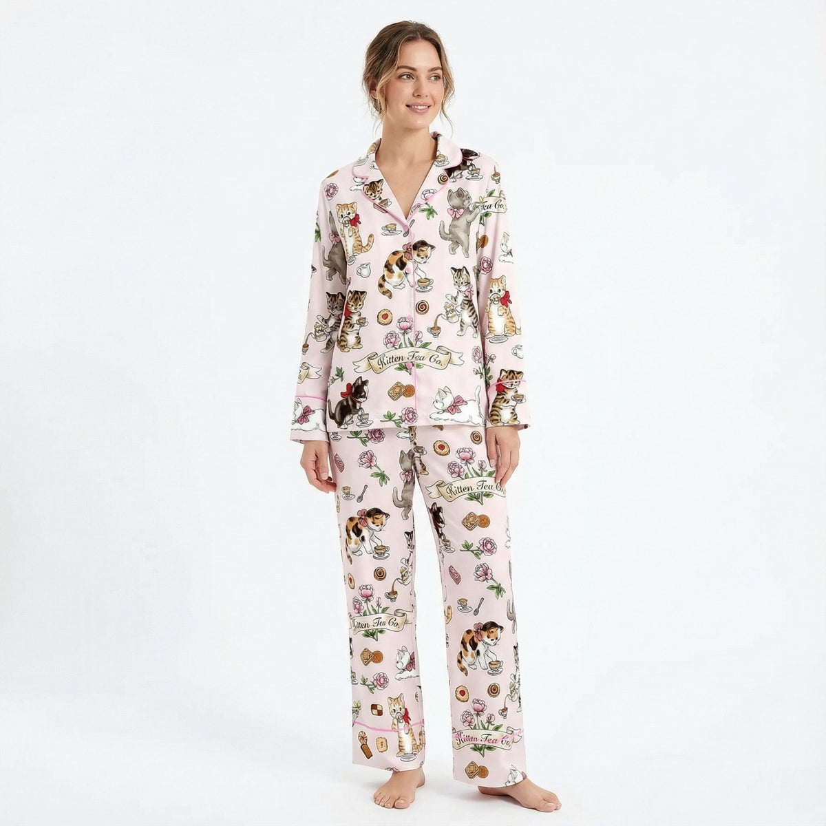 Kitten Tea Party Women's Pajama Set VIP
