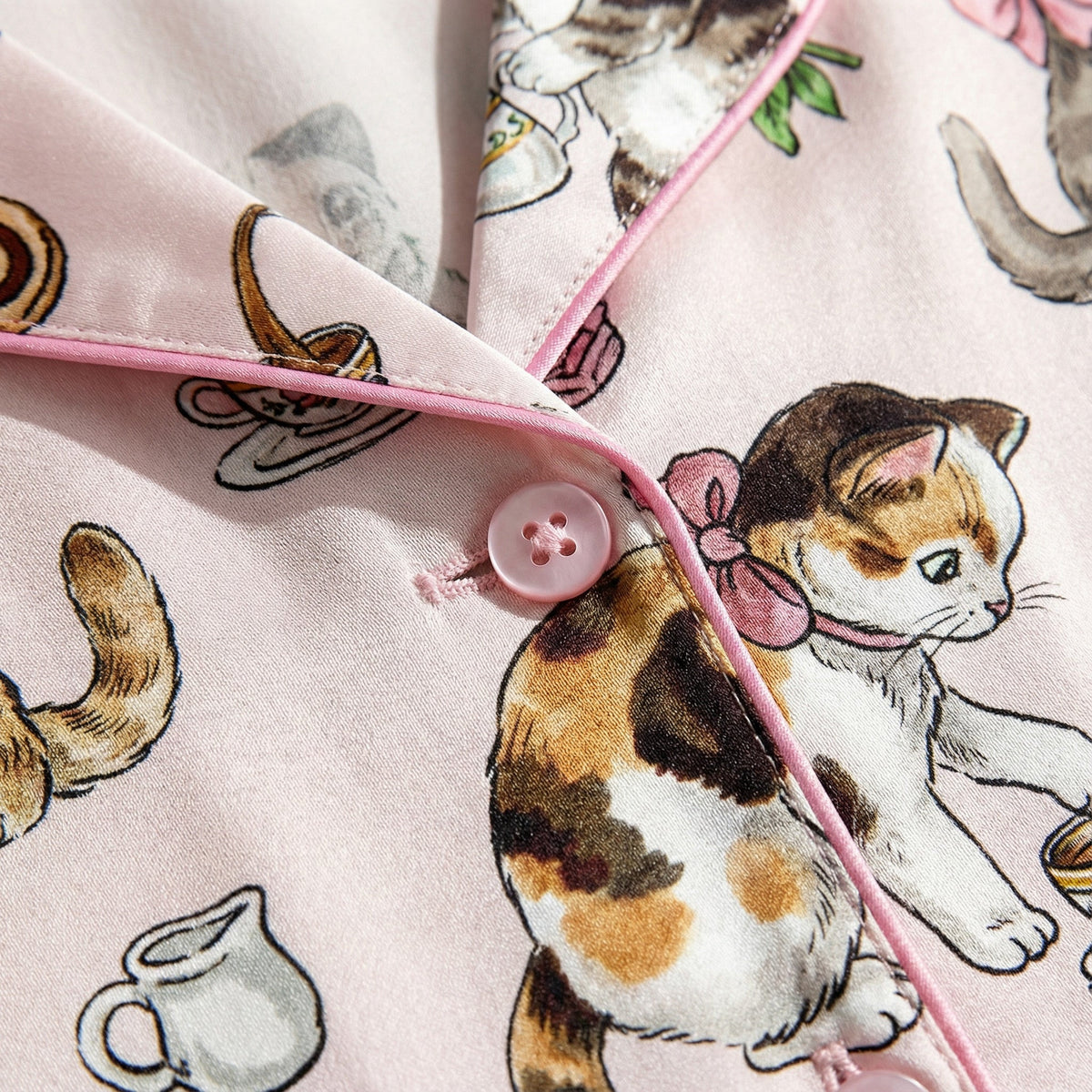 Kitten Tea Party Women's Pajama Set VIP