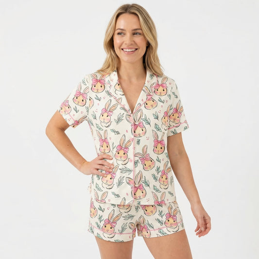 Cartoon Easter Bunnies Women's Pajama Set VIP