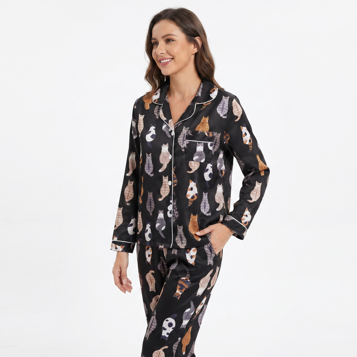 All-Over Kitty Cat Pajamas VIP