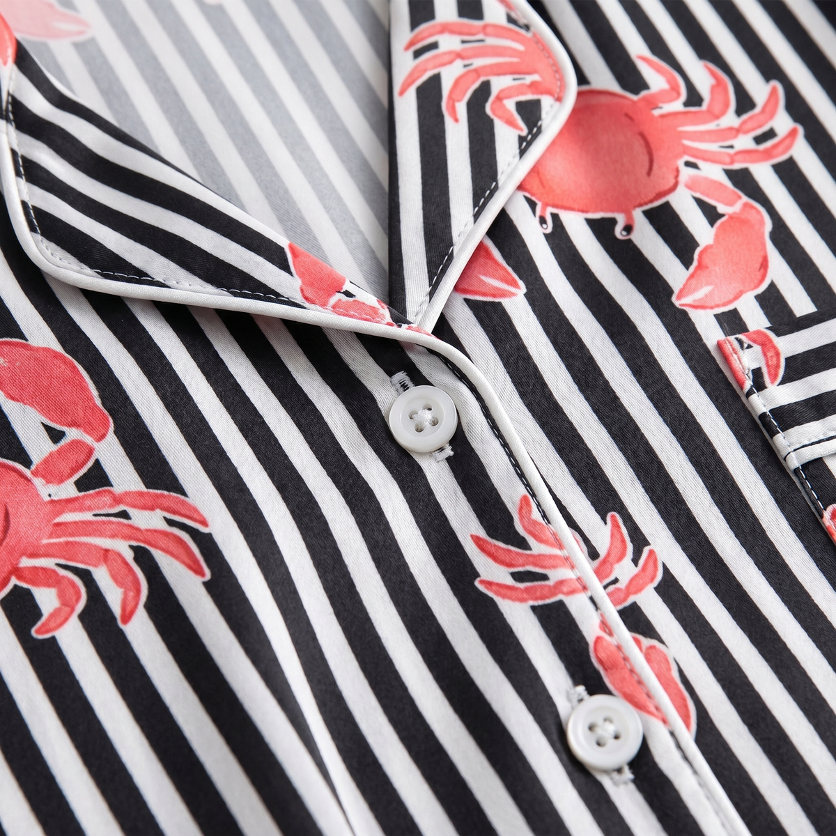 "Pinch Me" Women's Striped Crab Pajamas VIP