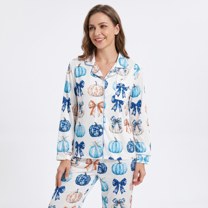 Coquette Pumpkin Halloween Pajamas