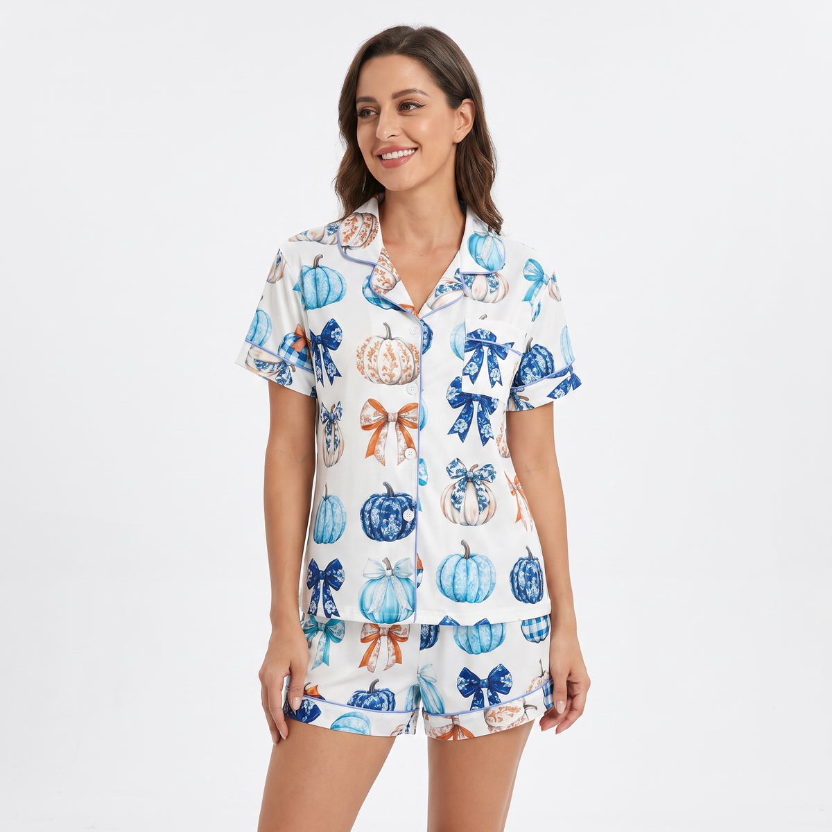 Coquette Pumpkin Halloween Pajamas