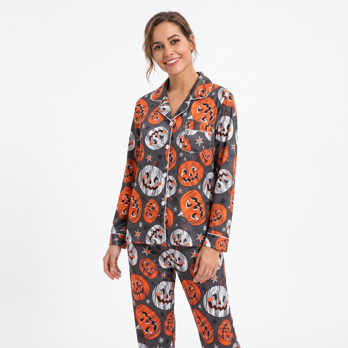 Retro Pumpkin Patch Halloween Pajamas
